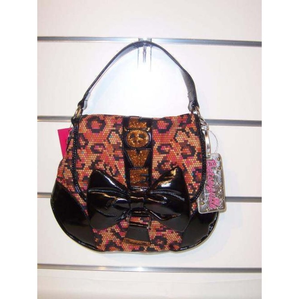 Betseyville Small Hobo Orange NWT Digital Love Handbag
